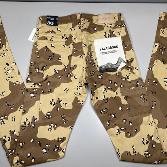 Valabasas Men's Mr. Extendo Super Stacked Flare Jeans Sandstorm Camo Size 30 | S - Picture 6 of 12